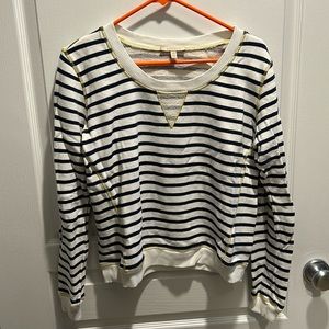 Cropped striped sweatshirt